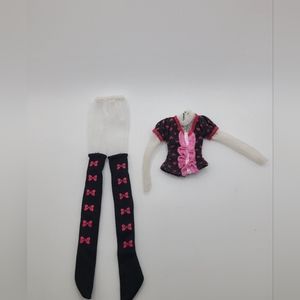 Monster High Draculaura Killer Style Outfit Replacement Pink Bows First Wave